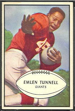 Emlen Tunnell 1953 Bowman football card