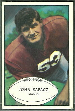 John Rapacz 1953 Bowman football card