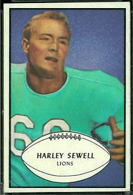 Harley Sewell 1953 Bowman football card