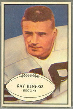 Ray Renfro 1953 Bowman football card