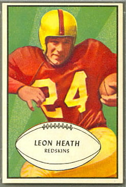 Leon Heath 1953 Bowman football card