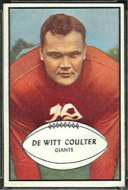 Tex Coulter 1953 Bowman football card