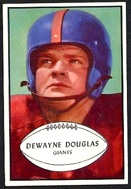 Dewayne Douglas 1953 Bowman football card