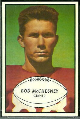 Bob McChesney 1953 Bowman football card