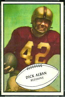 Dick Alban 1953 Bowman football card