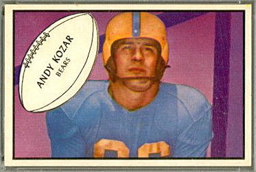 Andy Kozar 1953 Bowman football card