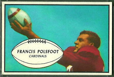 Fran Polsfoot 1953 Bowman football card