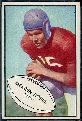 Merwin Hodel 1953 Bowman football card