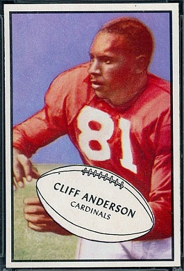 Cliff Anderson 1953 Bowman football card