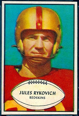 Julie Rykovich 1953 Bowman football card