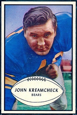 John Kreamcheck 1953 Bowman football card