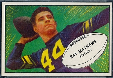 Ray Mathews 1953 Bowman football card