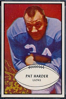 Pat Harder 1953 Bowman football card