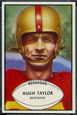 Hugh Taylor 1953 Bowman football card