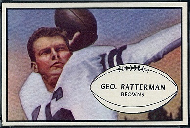 George Ratterman 1953 Bowman football card