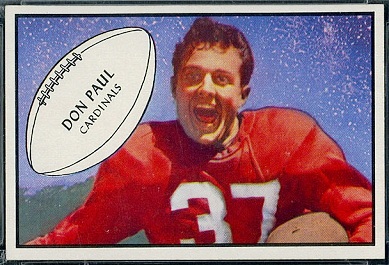 Don Paul 1953 Bowman football card