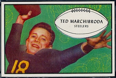 Ted Marchibroda 1953 Bowman football card