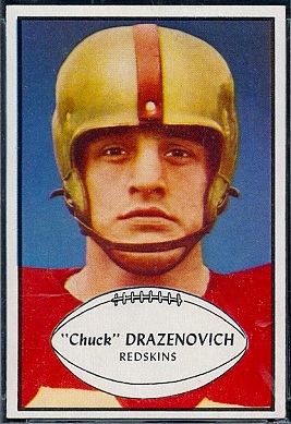 Chuck Drazenovich 1953 Bowman football card