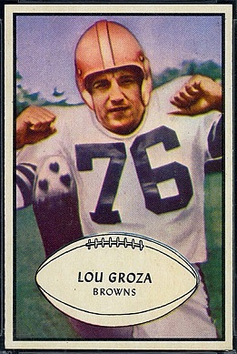 Lou Groza 1953 Bowman football card