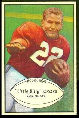 Billy Cross 1953 Bowman football card