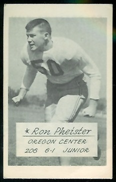 Ron Pheister 1953 Oregon football card