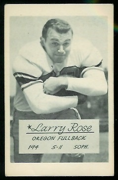 Larry Rose 1953 Oregon football card