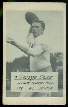 George Shaw 1953 Oregon football card George Shaw 1953 Oregon football card
