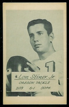 Lon Stiner 1953 Oregon football card