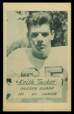 Keith Tucker 1953 Oregon football card