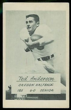 Ted Anderson 1953 Oregon football card