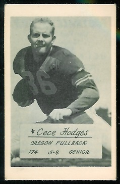 Cece Hodges 1953 Oregon football card