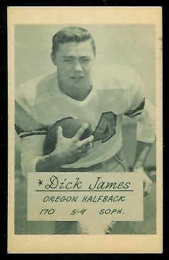 Dick James 1953 Oregon football card