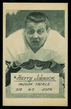 Harry Johnson 1953 Oregon football card