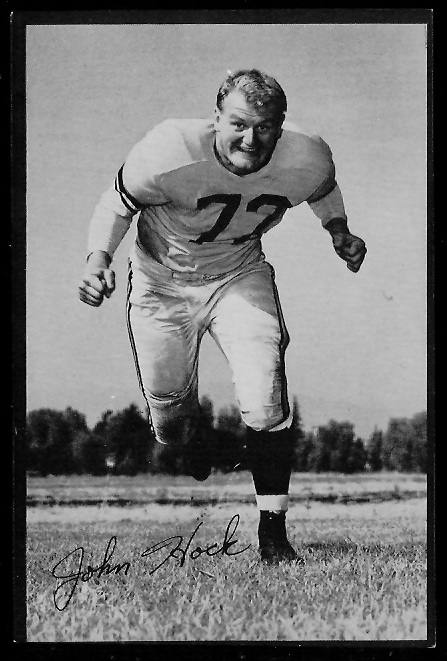 John Hock 1953 Rams Team Issue football card John Hock 1953 Rams Team Issue football card
