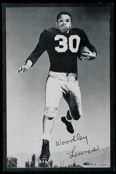 Woodley Lewis 1953 Rams Team Issue football card