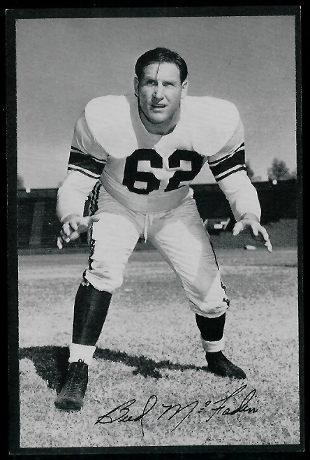 Bud McFadin 1953 Rams Team Issue football card