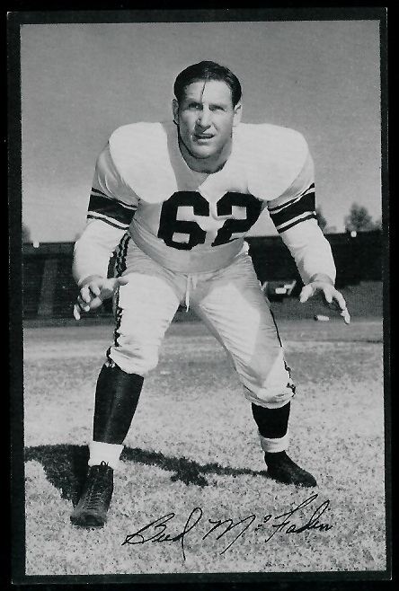 Bud McFadin 1953 Rams Team Issue football card Bud McFadin 1953 Rams Team Issue football card
