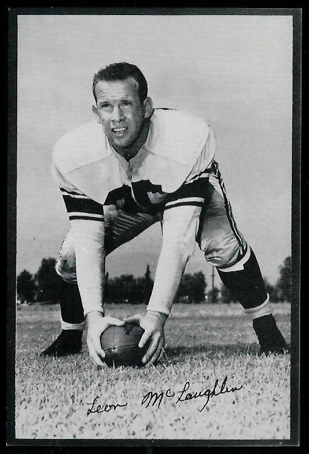 Leon McLaughlin 1953 Rams Team Issue football card