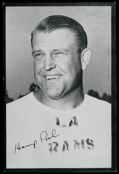 Hampton Pool 1953 Rams Team Issue football card