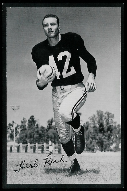 Herb Rich 1953 Rams Team Issue football card