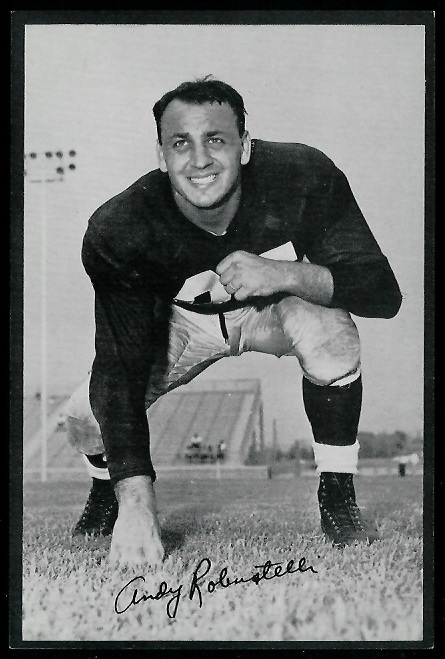 Andy Robustelli 1953 Rams Team Issue football card Andy Robustelli 1953 Rams Team Issue football card
