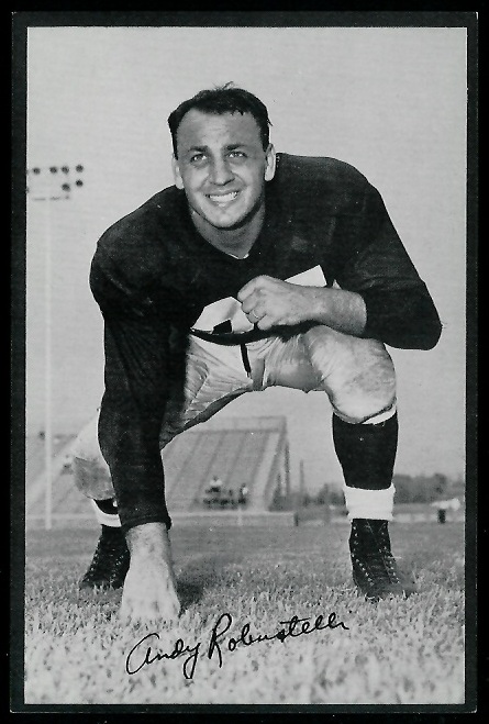 Andy Robustelli 1953 Rams Team Issue football card