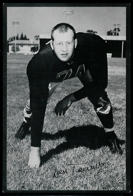 Len Teeuws 1953 Rams Team Issue football card