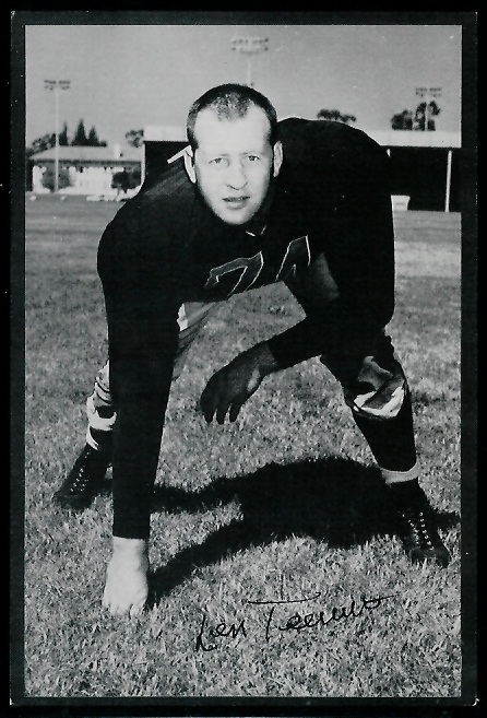 Len Teeuws 1953 Rams Team Issue football card Len Teeuws 1953 Rams Team Issue football card