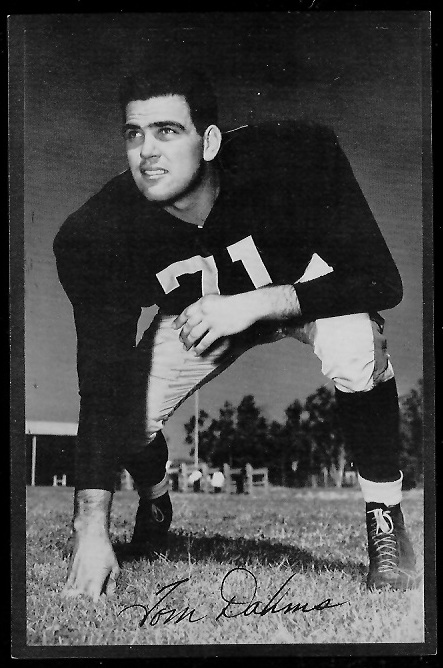 Tom Dahms 1953 Rams Team Issue football card