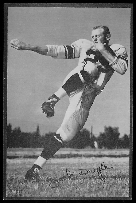 Jack Dwyer 1953 Rams Team Issue football card