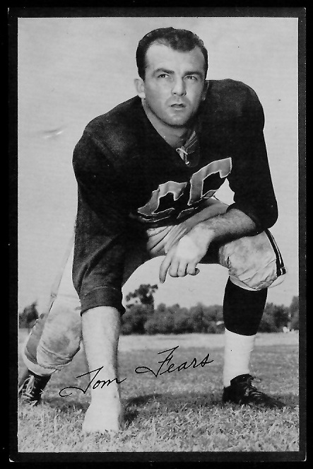 Tom Fears 1953 Rams Team Issue football card