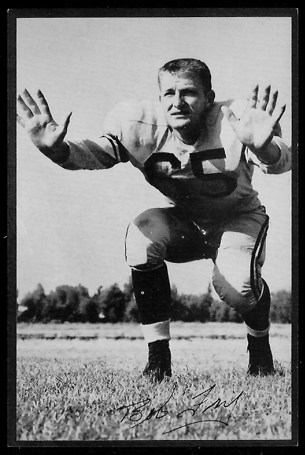 Bob Fry 1953 Rams Team Issue football card