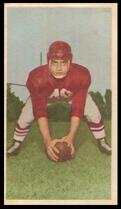 Tom Hugo 1954 Blue Ribbon football card