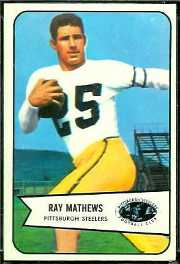 Ray Mathews 1954 Bowman football card